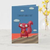 Carte Nuts sur vous Valentine Card (Fleur jaune)