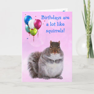 Carte Nutty Squirrel Joie Anniversaire 
