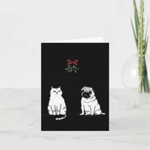 Carte N'y Pensez Même Pas Maman Chat Drôle Et Chien Noël