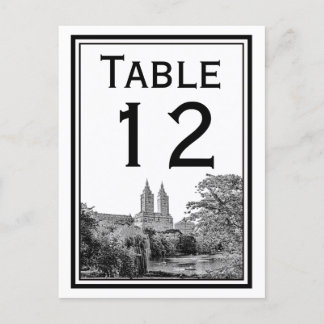 Carte NYC Central Pk Lake San Remo Numéro de table