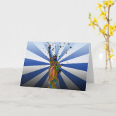 Carte NYC psychédélique : Statue de la Liberté #2 (Fleur jaune)
