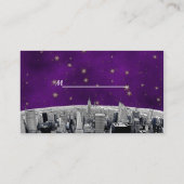 Carte NYC Skyline 2 Purple Gold Star Place (Dos)