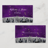 Carte NYC Skyline 2 Purple Gold Star Place (Devant / Derrière)