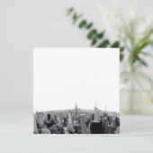 Carte NYC Skyline Etched Fisheye View (Debout devant)