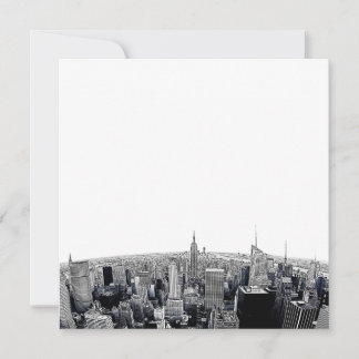Carte NYC Skyline Etched Fisheye View
