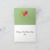 Carte Nymphaea lotus, Joyeux anniversaire (Intérieur)