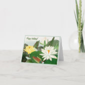 Carte Nymphaea lotus, Joyeux anniversaire (Devant)