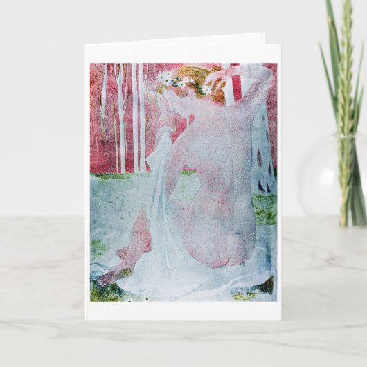 Carte Nymphe couronnée de marguerites, Maurice Denis (Devant)