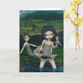 Carte "Nymphs Collecting Berries" (Fleur jaune)