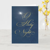 Carte Ô Ciel de nuit Religieux Noël Or numérique (Fleur jaune)