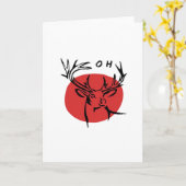 Carte O Dear O Dear Red Retro Classic Design (Fleur jaune)