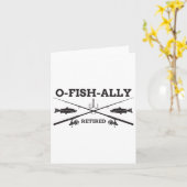 Carte O-fish-ally Retraite Cadeau de pêche (Fleur jaune)