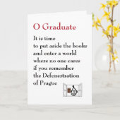Carte O Graduate - un poème décalé de diplôme (Fleur jaune)