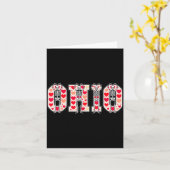 Carte O-h-i-o Funny Skeletons Ohio In Midwestern Valenti (Fleur jaune)