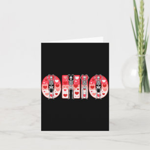 Carte O-h-i-o Squelettes Drôles Ohio Dans La Saint-Valen