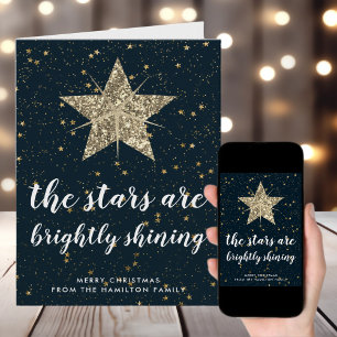 Carte O Holy Night   Noël des étoiles d'or