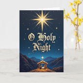 Carte O Holy Night – Star Over Bethlehem (Fleur jaune)