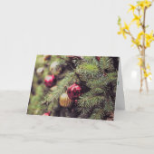 Carte Ô Sapin de Noël (Fleur jaune)