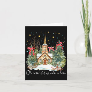 Carte Ô venez adorons-Le Jésus chrétien Noël