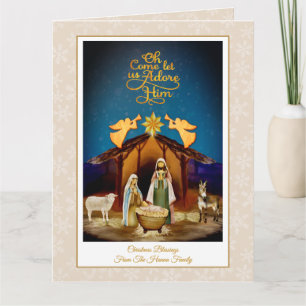 Carte "Ô venez, adorons-Le" Noël Nativité