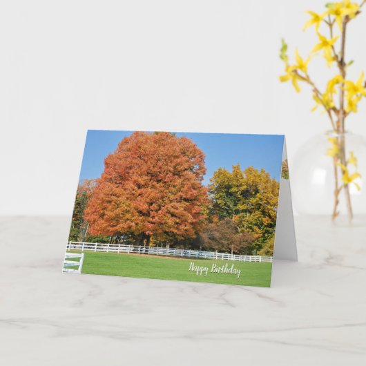 Carte Oak Tree d'automne (Fleur jaune)