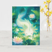 Carte Oasis Florale Axolotl (Fleur jaune)
