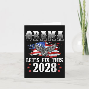 Carte Obama 2028 Drapeau américain Obama pour le préside