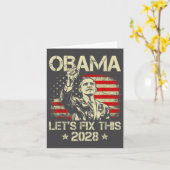 Carte Obama 2028 Let's Fix This Obama 48th President (Fleur jaune)