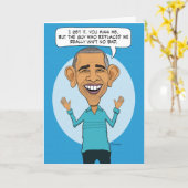 Carte Obama absent à l'anniversaire (Fleur jaune)