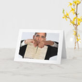 Carte Obama déchirant la constitution (Fleur jaune)