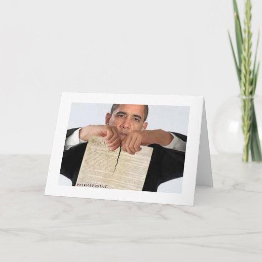 Carte Obama déchirant la constitution (Devant)