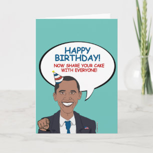 Carte Obama : Partagez votre gâteau d'anniversaire avec 