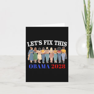 Carte Obama Patriotique Vintage rétrograde 2028 Prote po