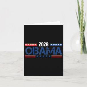 Carte Obama Patriotique Vintage rétrograde 2028 Prote po