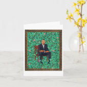 Carte Obama Portrait Tee _1 (Fleur jaune)