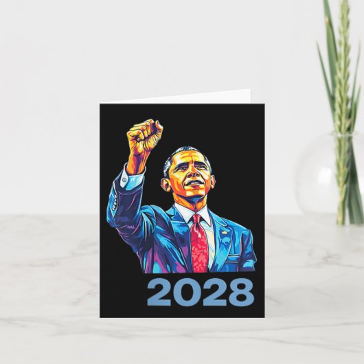 Carte Obama Président Vintage 2028 Obama (Devant)