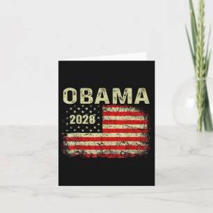 Carte Obama Président Vintage 2028 Obama Drapeau Rétro A