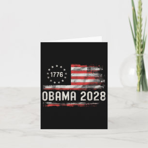 Carte Obama Président Vintage 2028 Obama Drapeau Rétro A