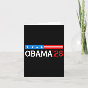 Carte Obama Retro drapeau Vintage patriotique 2028 Polit