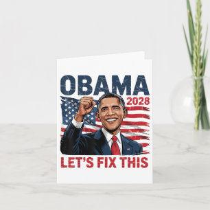 Carte Obama Vintage rétro patriotique 2028