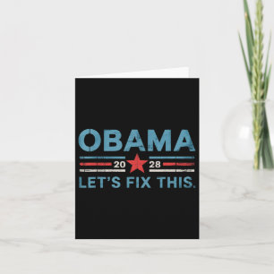 Carte Obama Vintage rétro patriotique 2028