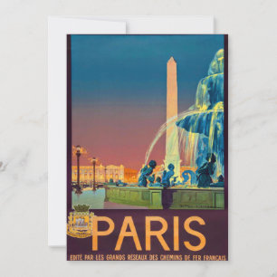 Carte Obelisk - Fontaine de Paris France