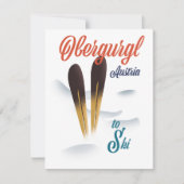 Carte Obergurgl Autriche poster ski (Devant)