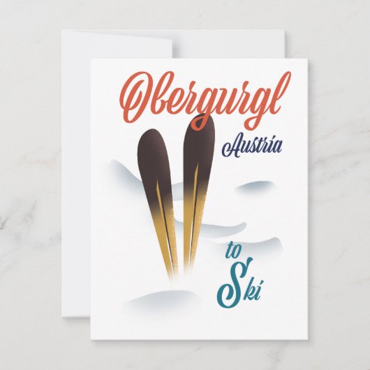 Carte Obergurgl Autriche poster ski (Devant)