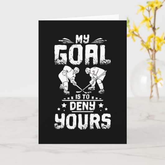 Carte Objectif de hockey sur glace (Fleur jaune)