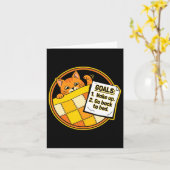 Carte Objectifs de chat drôles - Texte de dessin animé m (Fleur jaune)