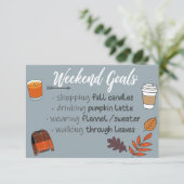 Carte Objectifs du week-end d'automne (Debout devant)