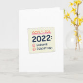 Carte Objectifs pour 2022 : Survivre, Oublier 2021 (Fleur jaune)
