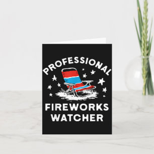 Carte Observateur de feux d'artifice professionnel drôle