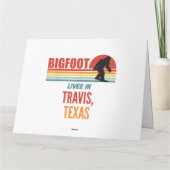 Carte Observation de Bigfoot à Travis Texas (Dos)